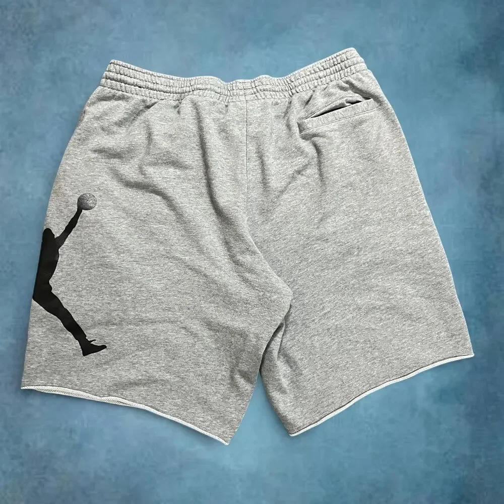 Men’s gray Jordan sweatshorts basketball shorts gym workout summer casual